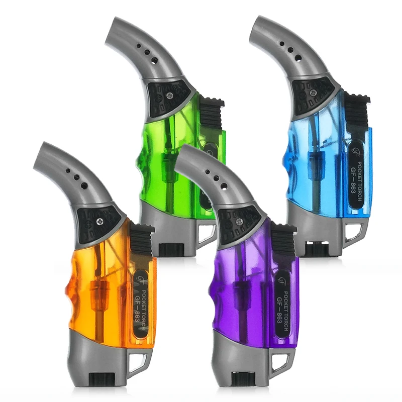 Мини зажигалка Honest портативная дорожная газовая Зажигалка Ветрозащитная Jet Flame с