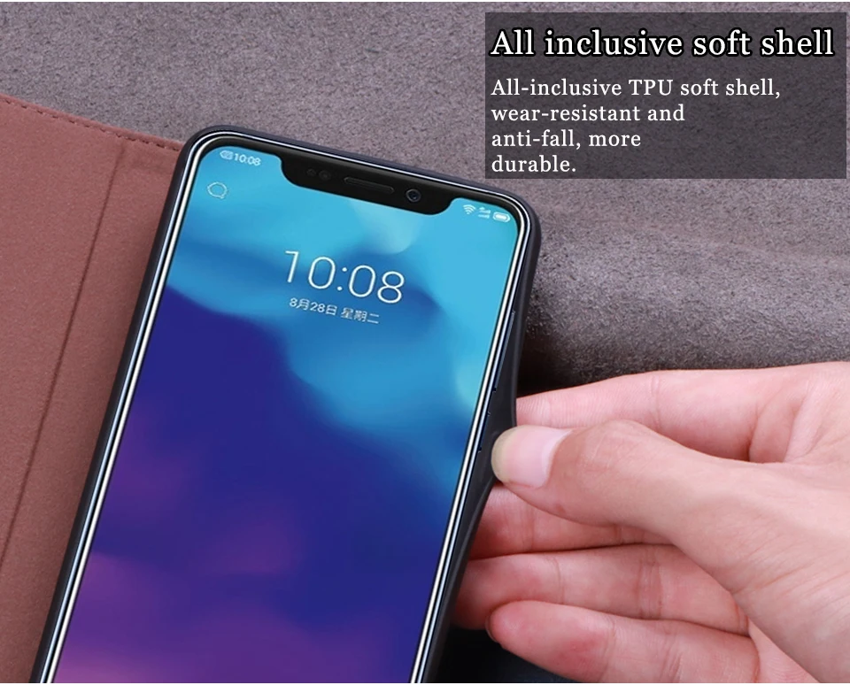 Роскошный кожаный чехол-книжка RYKKZ для zte AXON 9 Pro, чехол-подставка для мобильного телефона zte AXON 9 Pro Max, кожаный чехол для телефона