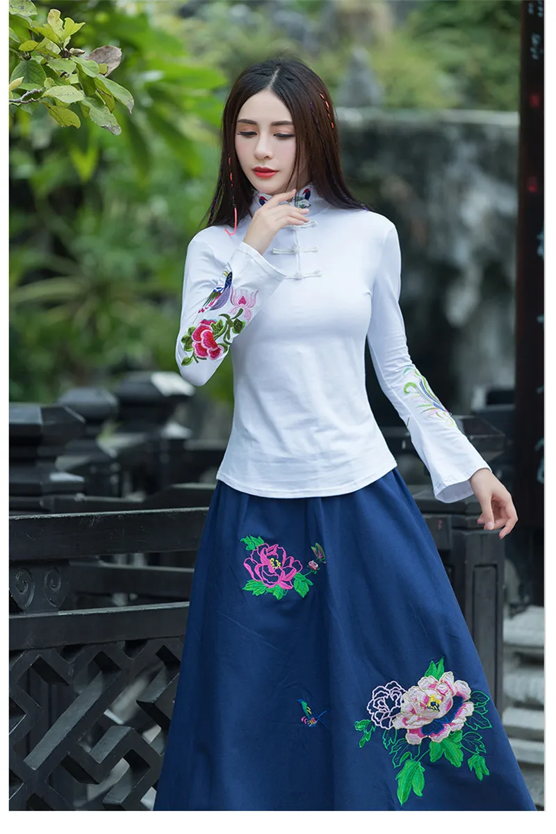 Брендовая женская футболка с вышивкой, Camisetas Mujer, повседневная осенне-зимняя футболка, женская футболка размера плюс, женская одежда, топы, футболки в винтажном стиле
