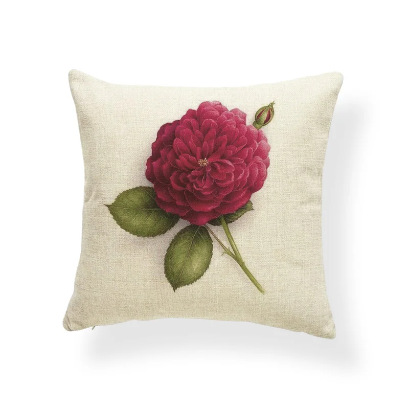 Чехол для подушки с изображением цветов гортензии розы мандалы пурсланы чехол растение аниме стул домашняя