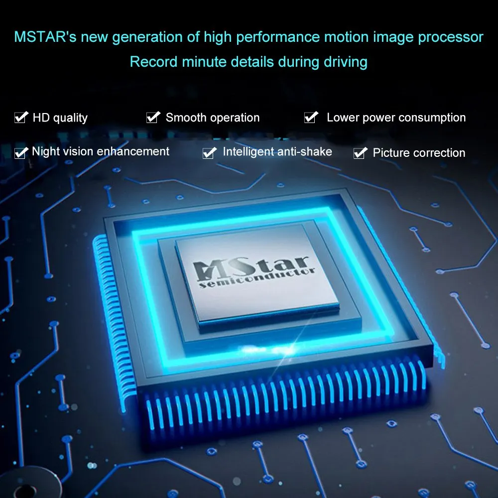 Автомобильный видеорегистратор с инфракрасным ночным видением 4K WiFi 160 ° большой широкоугольный двойной Full HD 1080P передний и внутренний датчик вождения