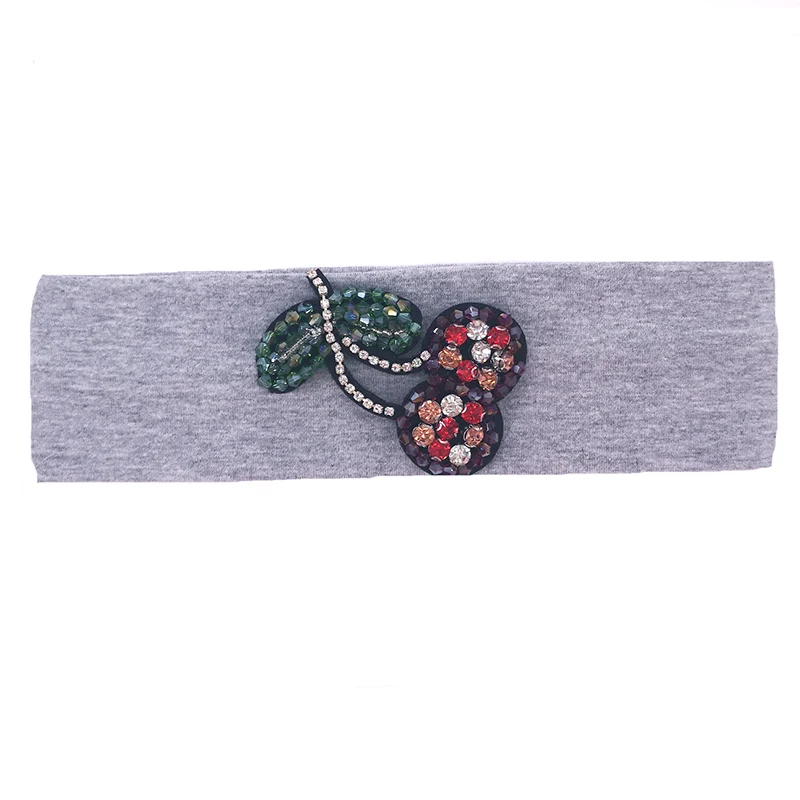 Casual Summer Cherry diamonds Headbands Turban For Girls Baby Kids Childs Thin Cotton Hairbands Headwear Sport School Head bands | Детская