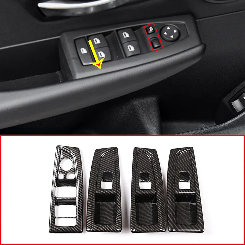 

4 шт. выхлопной трубы из углеродного волокна для BMW 2 серии F45 F46 218i 2015-2018 ABS окно Лифт кнопка включения крышка отделка левым для вагонетки с про...