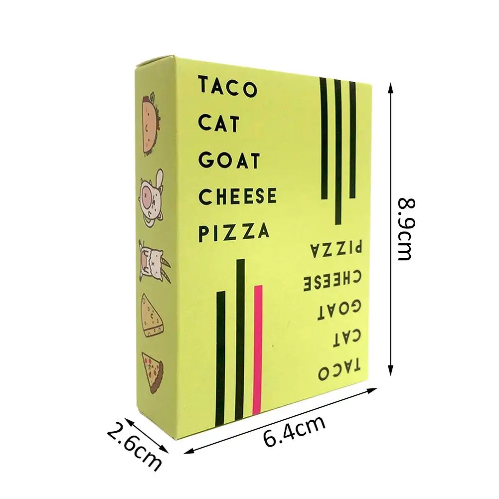 Taco Cat Goat Пицца с сыром английская игровая карта вечерние подходящие случаи-фестивали, торговые ярмарки, дни рождения