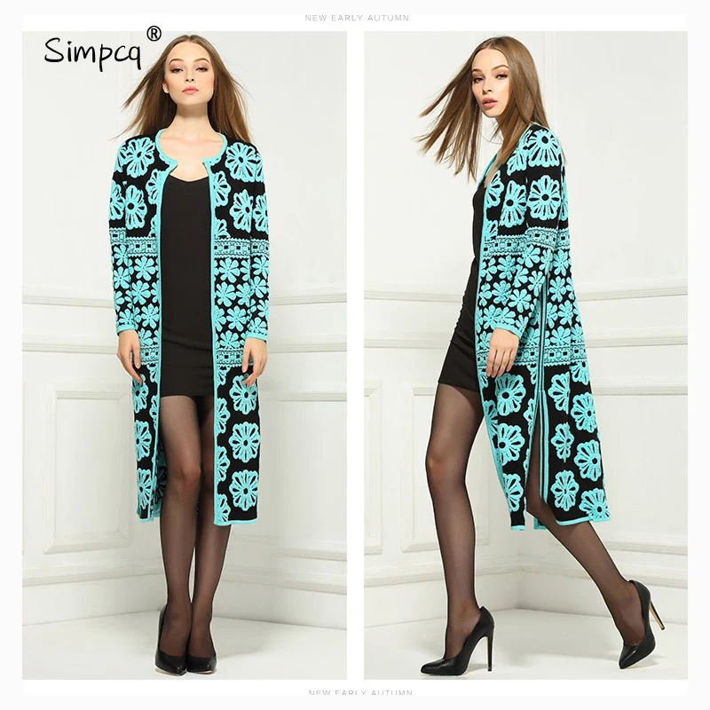 Fashion Long Trench Coat For Women Full 3d Skirt Worsted New Time-limited Burderry Charm Sweater Cardigan Casaco Feminino |