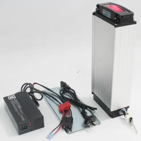 Задняя несущая батарея чехол + BMS для 48V 30AH 54 6 V 5A быстрое зарядное устройство с RCA