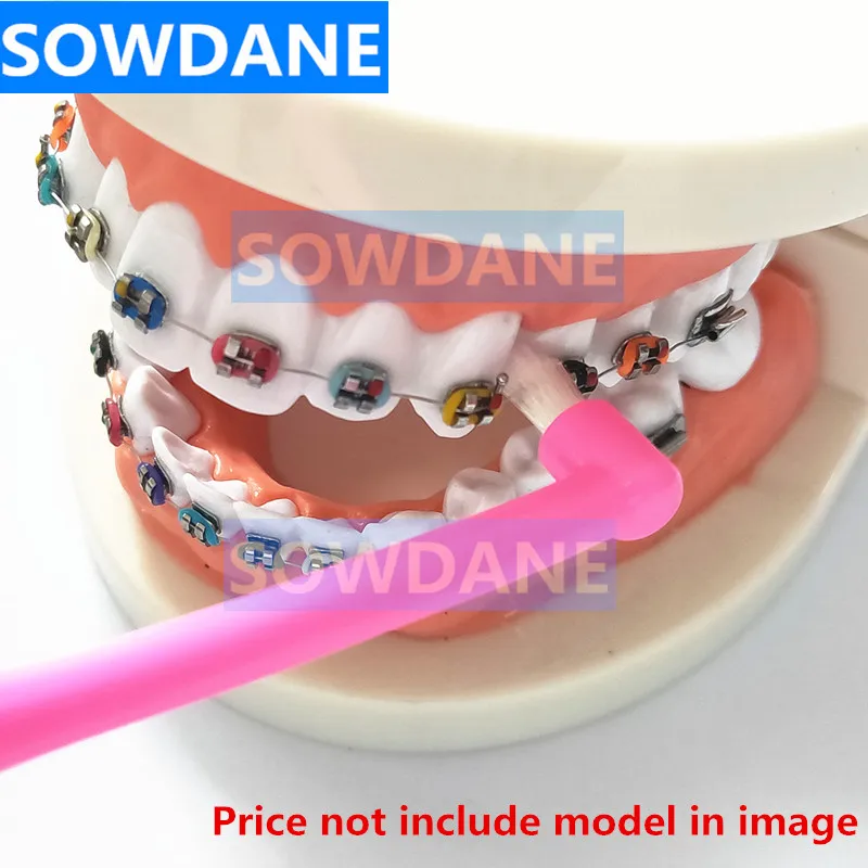 Ортодонтическая зубная щетка потерянная межзубная маленькая головка Глубокая