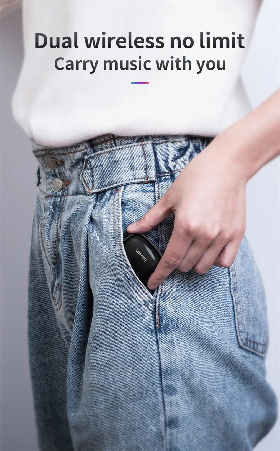 Baseus A03 Bluetooth наушники беспроводные наушники спортивные TWS Bluetooth 5,0 гарнитура с микрофоном для iPhone Xiaomi huawei наушники