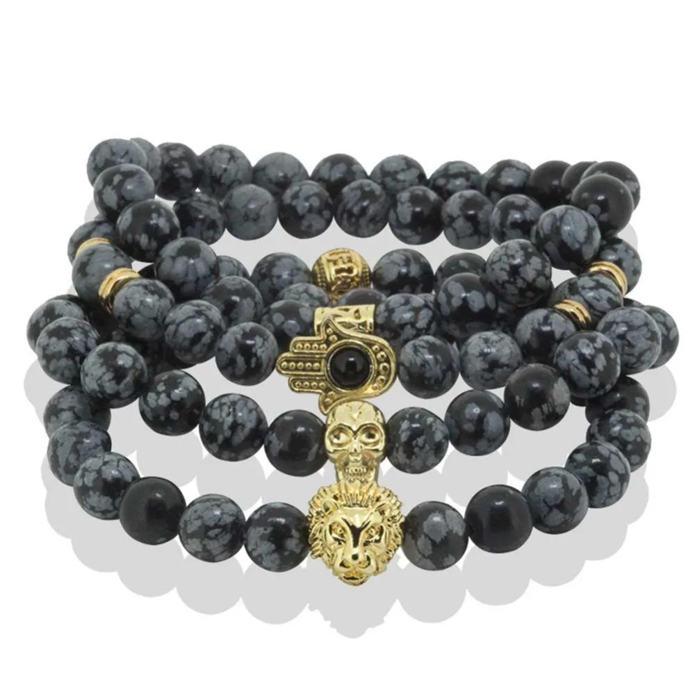 Браслеты из натурального паутины и камня Хамса 2018 мужские ювелирные изделия