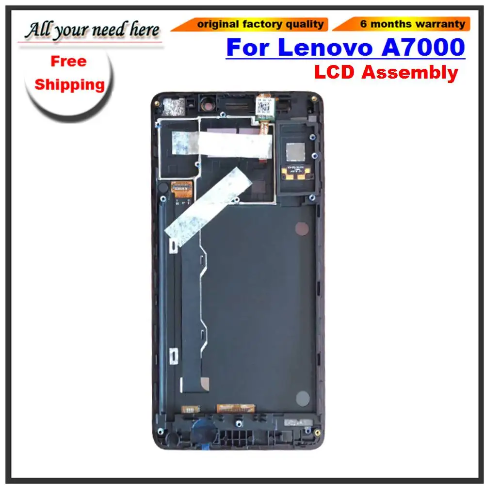 5 &quotОригинальный ЖК дисплей для Lenovo A7000 сенсорный экран с рамкой дигитайзер