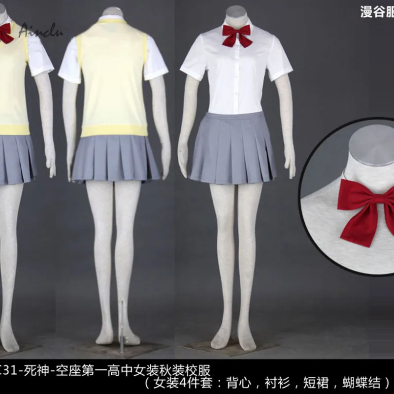 Ainclu Free Shipping Bleach The empty seat first senior women's autumn School Uniform Cosplay Costume |