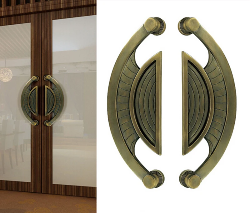 Медь с антимикробным покрытием и дверная ручка 416 мм твердая латунь входные