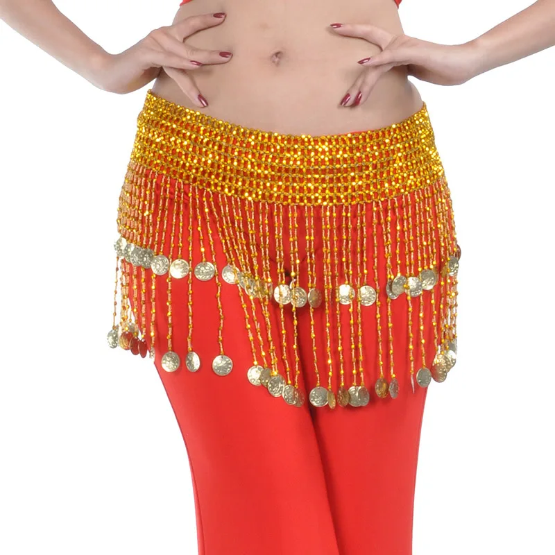 

2016 The new Belly dance waist chain belly dance belly dance costume jewelry double hanging coins waist chain
