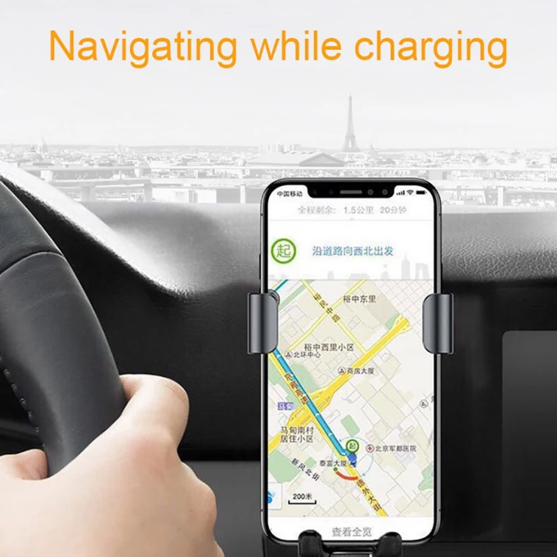 QI Беспроводное Автомобильное зарядное устройство с регулируемым гравитационным