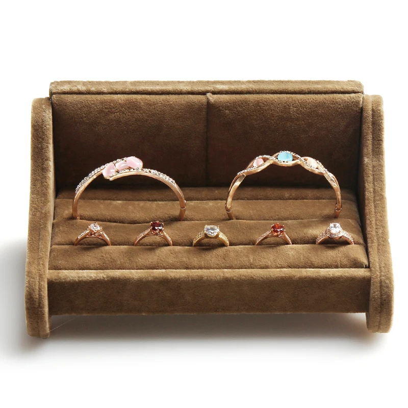 N &amp Z коричневый бархатный браслет в форме дивана подставка для дисплея серьги