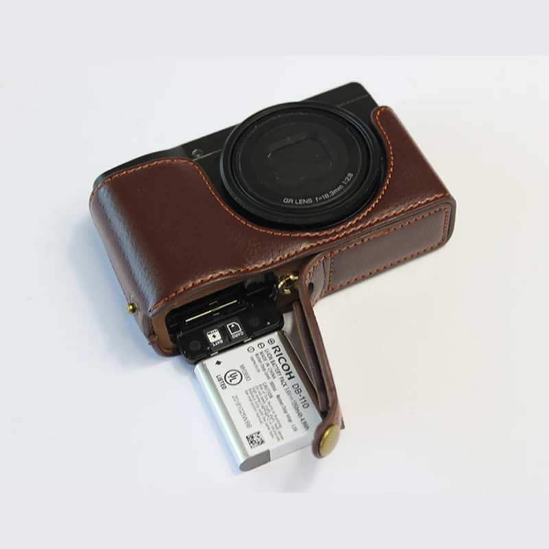Получехол из натуральной яловой кожи чехол для камеры Ricoh GRIII GR3 с отверстием
