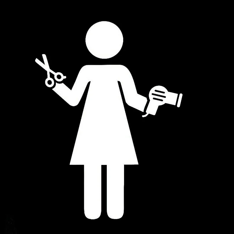 YJZT 11.1CM*14.8CM Stylish Barber Shop Haircut Silhouette Vinyl Decoration Car Sticker C22-0107 | Автомобили и мотоциклы