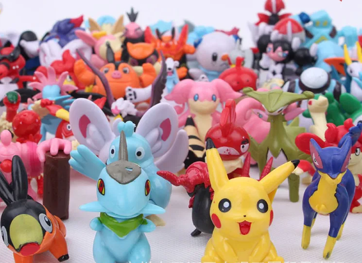 24 шт./компл. милые мини фигурки Pokeball Пикачу модель монстра случайные Brinquedos