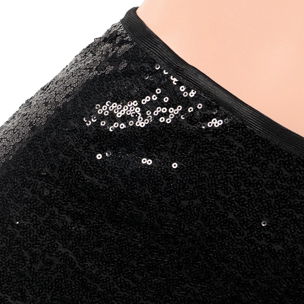 Новинка 2020 популярная женская юбка с блестками сексуальная тонкая подкладкой на