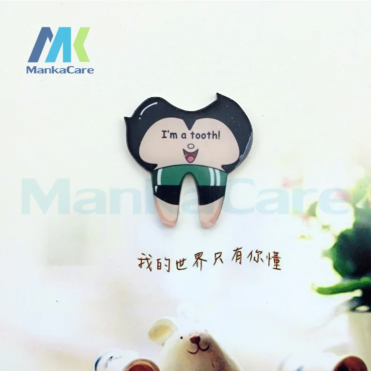 Акриловая брошь в японском стиле Харадзюку с изображением здоровых зубов
