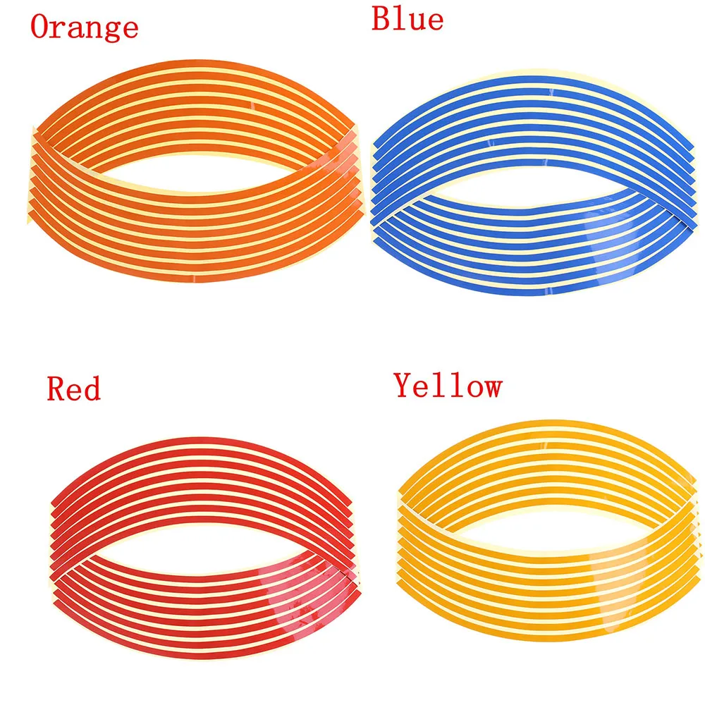 16 шт./компл. DIY велосипед Автомобиль Мотоцикл колеса шины Светоотражающие Обода