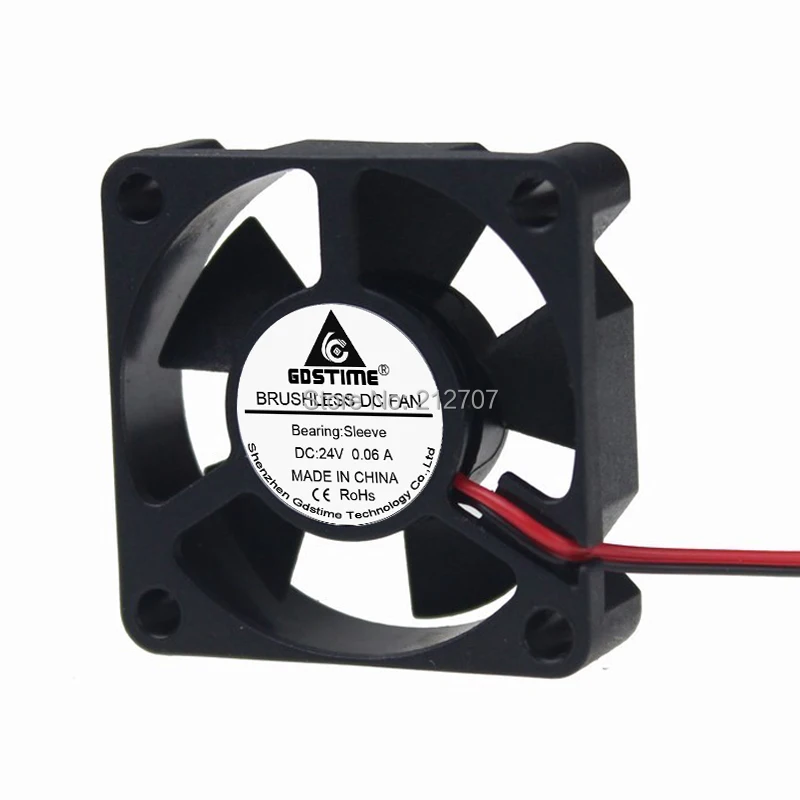 

50PCS Gdstime Brushless DC Cooling Fan 35mm 24V 2Pin 35mmx35mmx10mm 3510s Mini PC Cooler