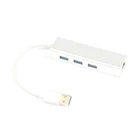USB алюминиевый 3-портовый USB 3,0 концентратор данных с гигабитным Ethernet адаптером USB концентратор кабель