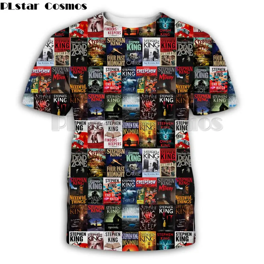 Мужская футболка PLstar Cosmos 90s из фильма ужасы с 3D принтом Стивена Кинга Pennywise