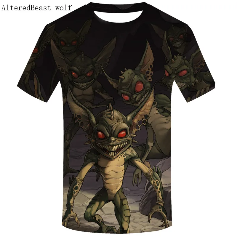 Футболка с принтом Gremlins, Мужская 3D футболка с коротким рукавом, Мужская футболка с воротником, harajuku, модная футболка, базовая Повседневная рубашка, Homme