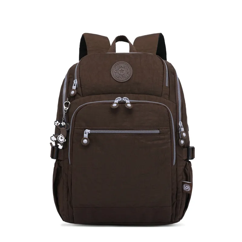 Brown TEGAOTE, дизайн, женский рюкзак, Повседневный,, Bolsa, школьный рюкзак для девочек-подростков, Mochila Escolar, брелок "Обезьяна" - Цвет: Brown