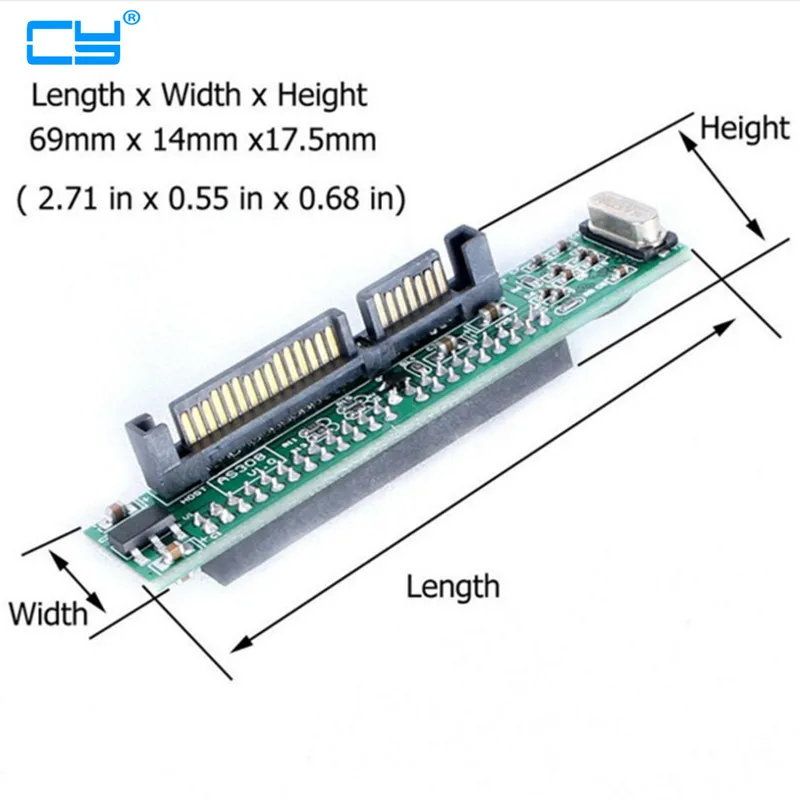 44 контактный разъем 2 5 ''IDE/SATA HDD SSD жесткий диск для ноутбука Женский до 7 + 15 pin 22