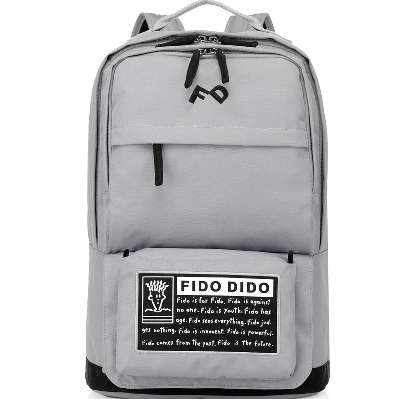 Fido Dido Новый Рюкзак Повседневная сумка европейских и американских мешок школы