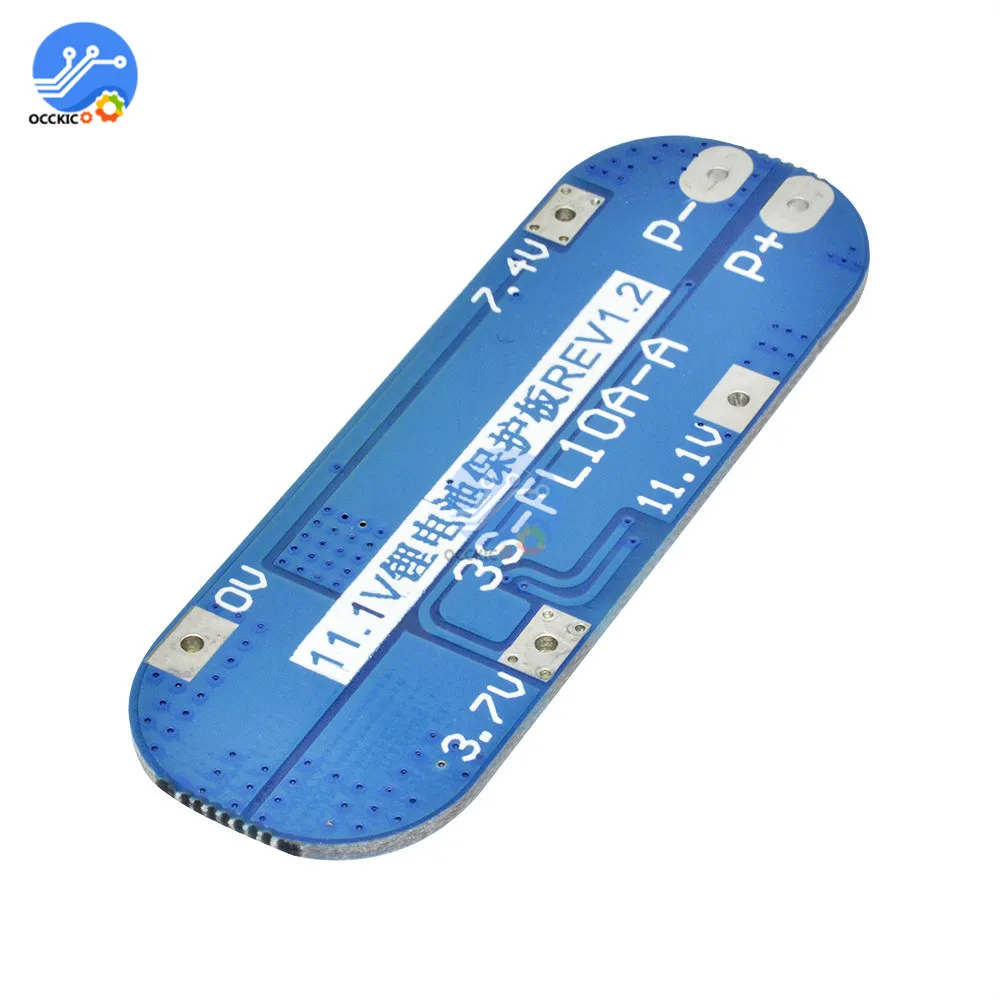 Защитная плата bms 3s для литий ионных аккумуляторов 18650 балансир PCB BMS 10A модуль 12 6 В