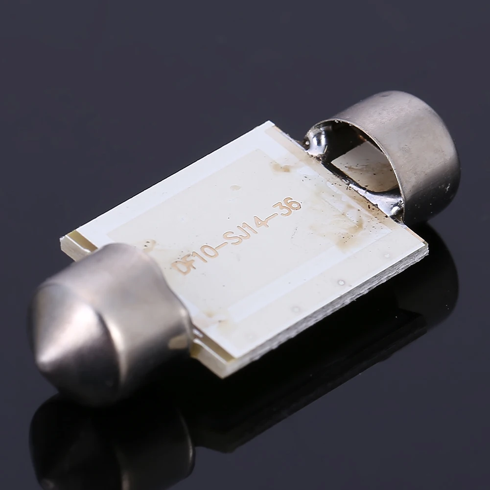 10 шт. FESTOON COB 31 мм 36 39 41 C5W светодиодная лампочка чипы DC12V белый цвет Автомобильный