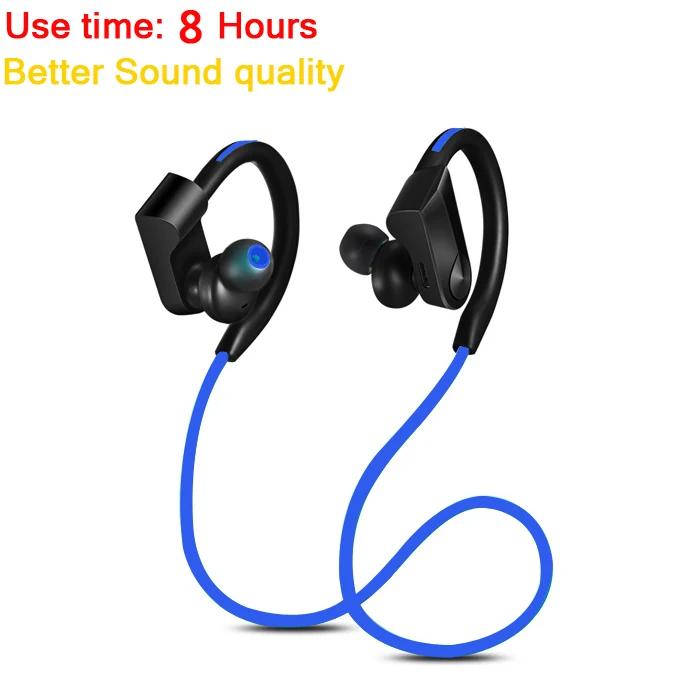 blue CBAOOO Bluetooth наушники спортивные бас беспроводная гарнитура с микрофоном стерео Bluetooth наушники для iphone телефона - Цвет: blue