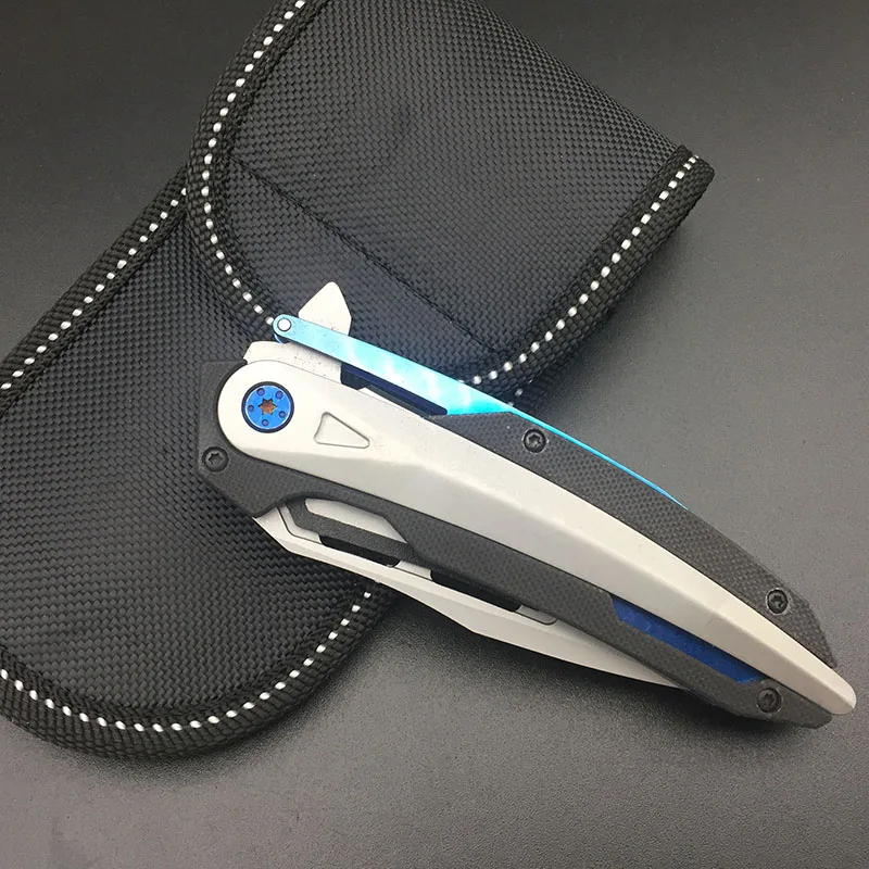 SR SR999 5Cr15Mov лезвие G10 + стальная ручка складной нож Дизайн узора кемпинг выживание