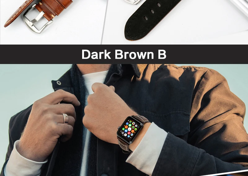 Аксессуары для часов MAIKES для Apple Watch ремешок 44 мм 42 мм кожаный ремешок для часов Apple Watch ремешок 40 мм 38 мм iWatch браслет