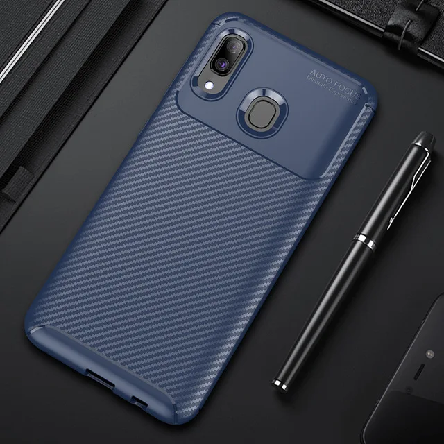 Чехлы для Samsung Galaxy A30 чехол A10 A40 A50 A70 из углеродного волокна Мягкий Силиконовый ТПУ