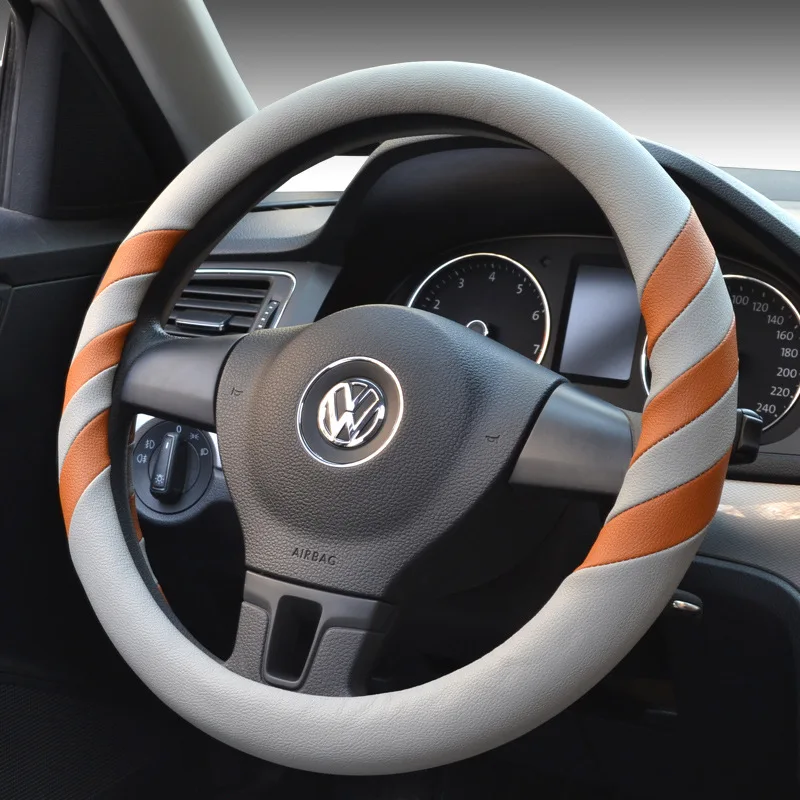 Чехол на руль автомобиля кожаные чехлы для руля стильный спортивный Модный