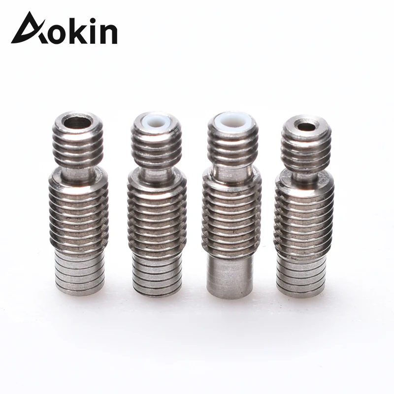 Aokin V6 горло Боуден тефлоновая трубка Длинная нить для 1,75 мм 3 мм нити 3D принтеров для E3D V6 Hotend полностью металлический Тепловой разрыв V6