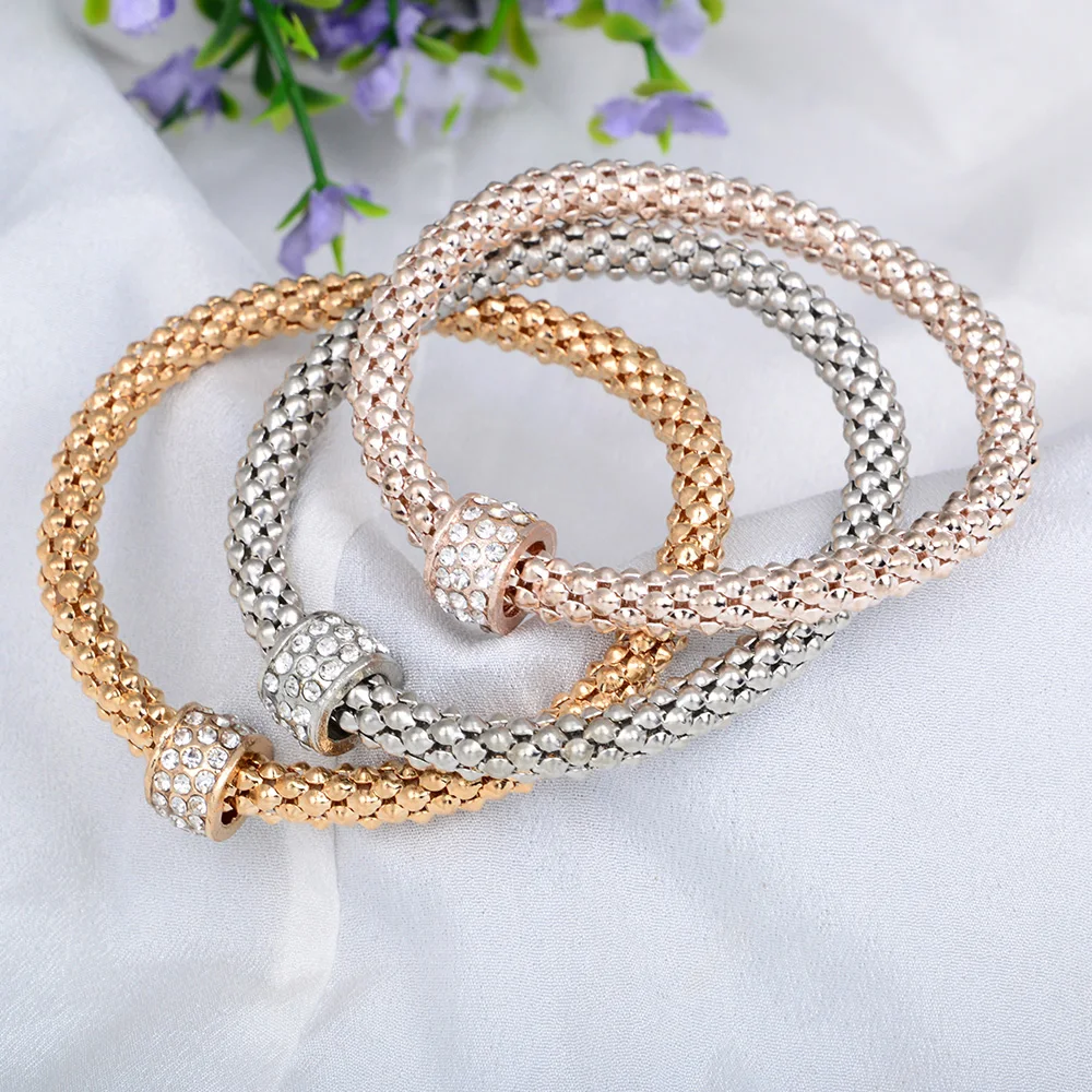 Уникальный браслет из бисера с кристаллами Женские аксессуары 3 шт./компл.