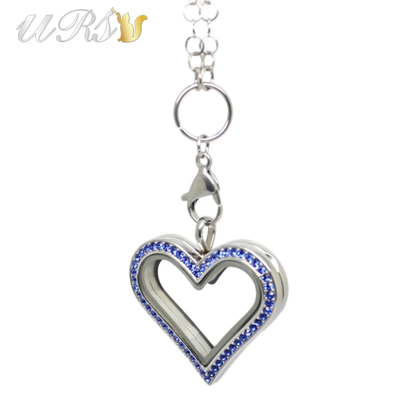 35 мм большое сердце Магнитная застежка Красочные чешские кристаллы 316L