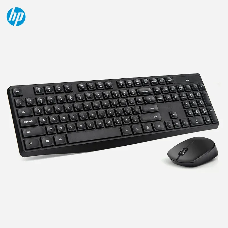 Черный Новинка hp CS10 оптическая эргономичная Беспроводная клавиатура мышь комбинированная Бесшумная офисная экономит электричество ноутбук - Цвет: Черный