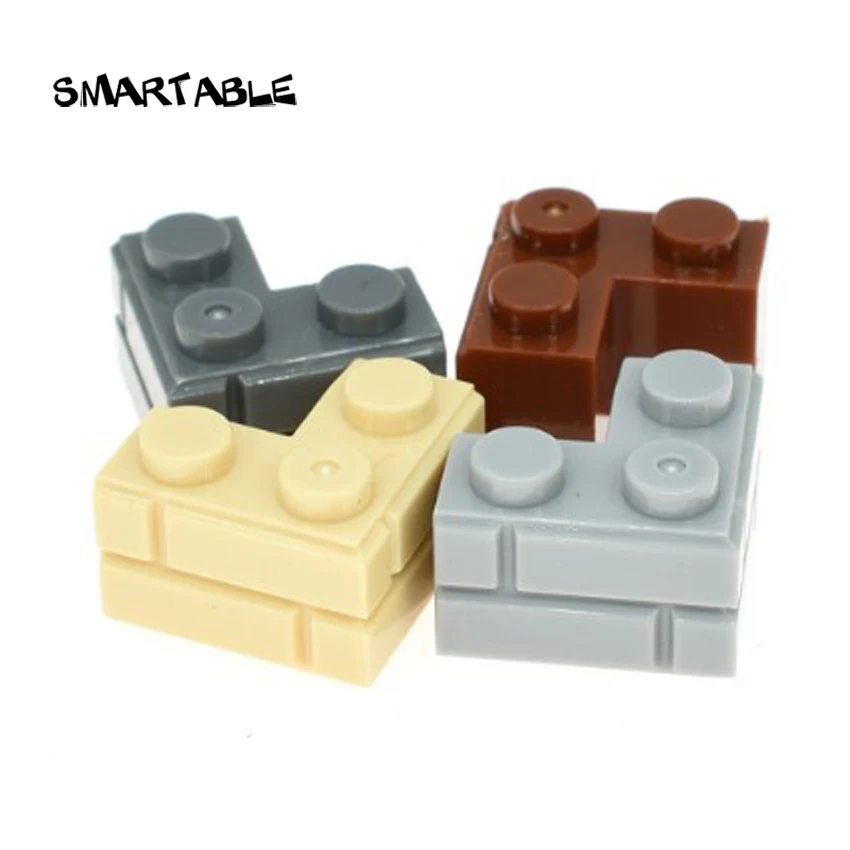 Кубик Smartable 1x2 угловая стена для замка строительные блоки MOC детали игрушки сделай