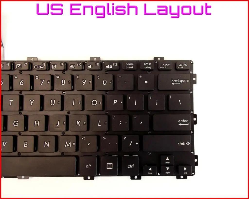 

New Keyboard US English Version for ASUS X301 X301A X301K X301S X301EI X301EB X301U KI235A MP-11N53US-920W Laptop No Frame