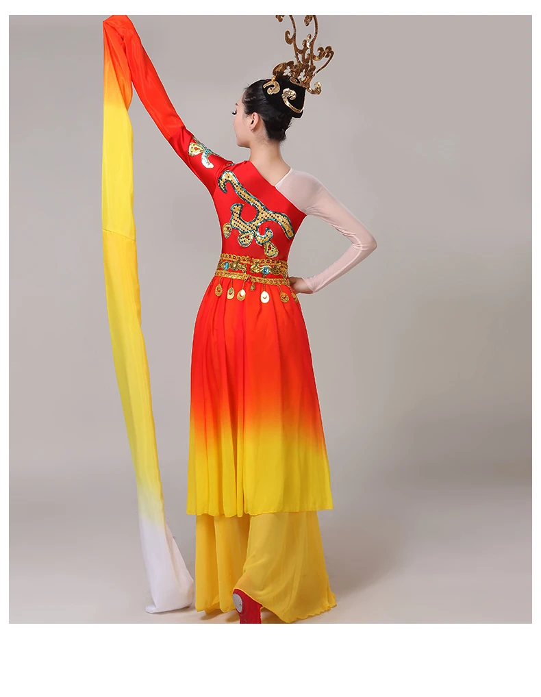 

Chinese style hanfu classical dance costumes female new style sleeve dance gauze dance traditional chinese dance costume