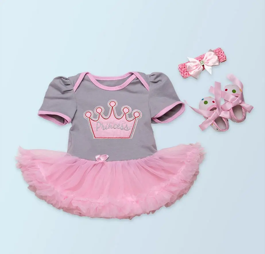 Комплект из 3 предметов для маленьких девочек серое фатиновое платье пачка