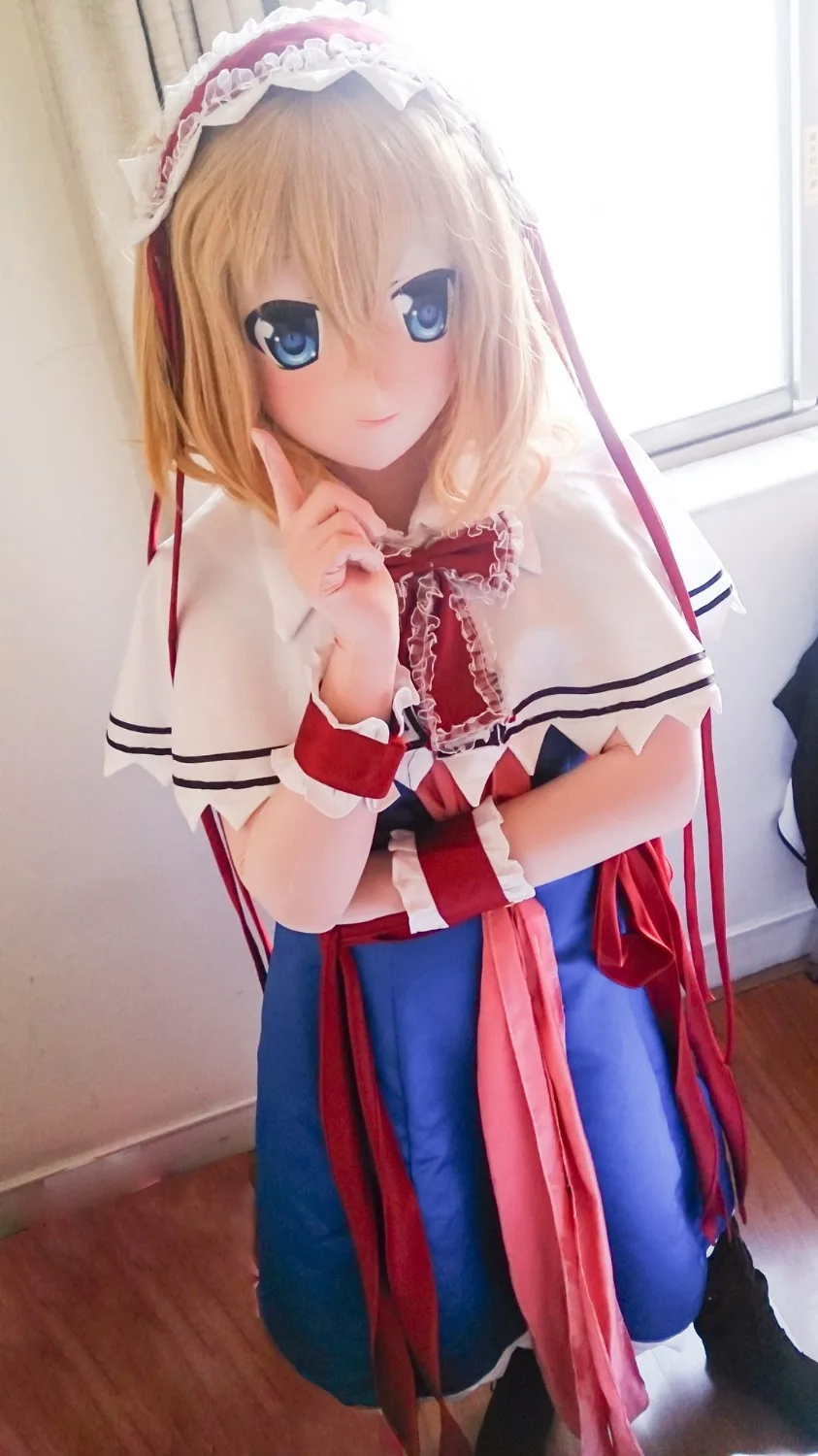 comprar (C2-044) Alta Qualidade Artesanal Feminino Silicone Borracha Máscara Facial Cosplay Kigurumi Máscaras Crossdresser Boneca Kigurumi Anime Role Play