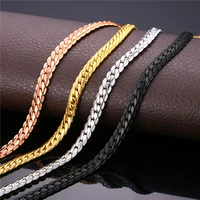 6mm chain necklace for men dubai snake link chain necklace for men jewelry wholesale man gift choker necklace n019