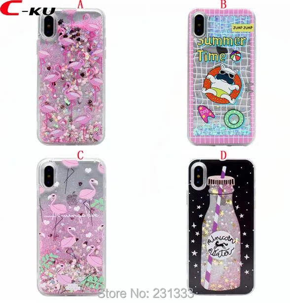 C-ku для Iphone X XS 8 7 PLUS 7plus 6 6S 3D Блестящий жидкий зыбучий песок Жесткий ПК ТПУ чехол